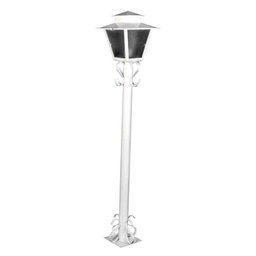 Poste para jardim Campinas colonial 1,25m 20W branco Ideal - 1