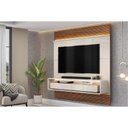 Ver imagem 1 de Painel Quarto P/ Tv até 70 Pol Taylor 179x207cm Off White/freijó - Dj Móveis