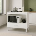 Ver imagem 1 de Balcão Cooktop Florida 80cm com 1 Porta Branco