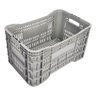 Kit 3 Caixas Plástica Hortifruti Empilhável A-60 Cinza JR - 2