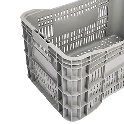 Kit 3 Caixas Plástica Hortifruti Empilhável A-60 Cinza JR - 3