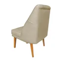 Ver imagem 3 de Kit 4 Cadeiras para Sala de Jantar Escritório Estofada Berlim Retro Suede Bege Eli Móveis e Decoraçã