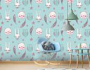 Ver imagem 1 de Papel de Parede Infantil - Coruja, Coelho e Urso 2 Arte Destaque 2 Metros