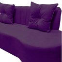 Ver mais imagens de Sofá 3 Lugares Orgânico Curvo Madrid 180cm Veludo Roxo