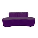 Ver imagem 4 de Sofá 3 Lugares Orgânico Curvo Madrid 180cm Veludo Roxo