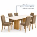 Ver mais imagens de Conjunto Sala de Jantar 6 Lugares Mesa 160x80cm Isla e Cadeiras Lyra Cinamomo e Off White