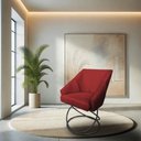 Ver imagem 3 de Kit 2 Poltronas Luxo Alana Suede Base Luxo Preto - Pallazio Cor:Vermelho