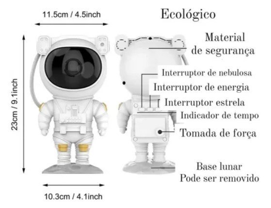 Luminária Abajour Infantil Estilo Astronauta - 2