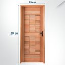 Ver imagem 2 de Kit Porta Pronta Maciça de Eucalipto 214x89x14cm PM96 Abertura Esquerda Cruzeiro Portas