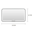 Ver imagem 2 de Espelho de Carro Retrovisor Quebra Sol Maquiagem Led 3 Cores sem Fio Iluminaçao Interna Automotiva