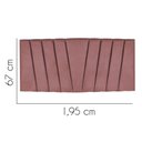 Ver imagem 2 de Painel Cabeceira Estofada Bélgica 195cm Cama Box King Veludo Rose- Mabe Magazine