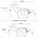 Ver imagem 7 de Poltrona do Papai Reclinável Descanso e Relaxamento Suede Marrom - Unitàlle Estofados