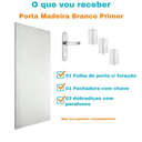 Ver imagem 4 de Porta Branco Prime 80 com Fechadura e Dobradiça