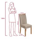 Ver imagem 4 de Conjunto Sala de Jantar Mesa Easy Pop 120x80cm Tampo Mdf 40mm com 4 Cadeiras Confort Linho Rinzai