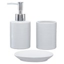 Ver imagem 1 de Kit Banheiro Lavabo Conjunto P/ Sabonete Líquido / KB-884 PGB 3 Peças