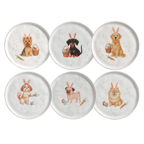 Prato de Sobremesa Bio Doguinhos Ø21,5cm Pascoa 01 Unidade Porto Brasil