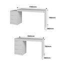 Ver imagem 3 de Mesa Escrivaninha Infantil 3 Gavetas Branco - Brv