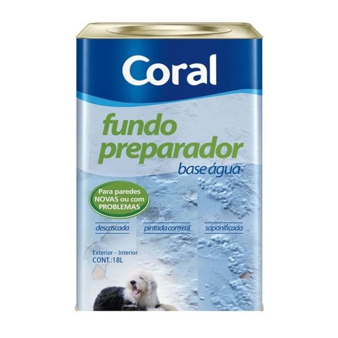 Fundo preparador para paredes base água 18 litros branco Coral