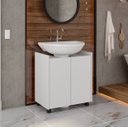 Ver imagem 2 de Gabinete Eccos com Porta Branco – Potenza Móveis