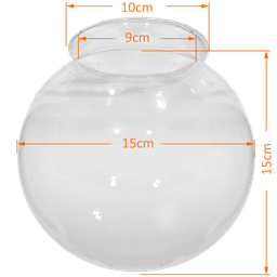 Globo de Vidro Ambar Esférico com Colar 10 X 15 Colonial - 2