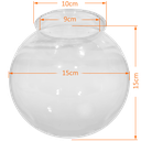 Ver imagem 2 de Globo de Vidro Ambar Esférico com Colar 10 X 15 Colonial