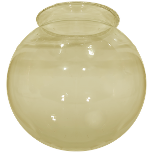 Globo de Vidro Ambar Esférico com Colar 10 X 15 Colonial