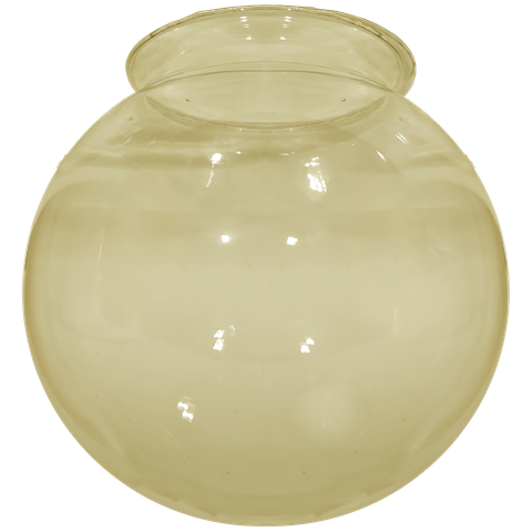 Globo de Vidro Ambar Esférico com Colar 10 X 15 Colonial