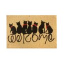 Ver imagem 1 de Capacho Welcome Gatos 60x40cm Preto Coisas e Coisinhas