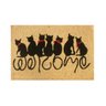 Capacho Welcome Gatos 60x40cm Preto Coisas e Coisinhas - 1