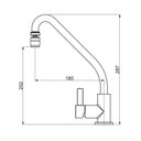 Ver imagem 2 de Misturador Monocomando de Mesa para Cozinha Mais Cromado - Perflex 10750010