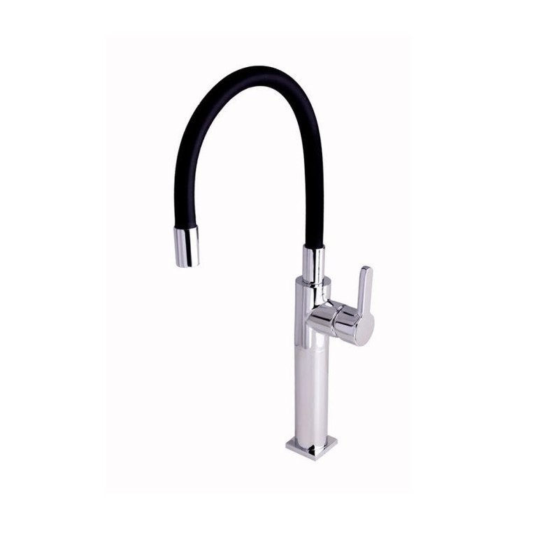 Misturador Monocomando de Mesa para Cozinha Dom Color Bica Alta Cromado/Preto - Perflex 10749410