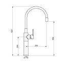 Ver imagem 2 de Misturador Monocomando de Mesa para Cozinha Dom Color Cromado/Vermelho - Perflex 10749310