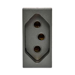 Módulo Tomada Arteor 2 Pólos + Terra Magnésio - Pial Legrand 592632 - 1