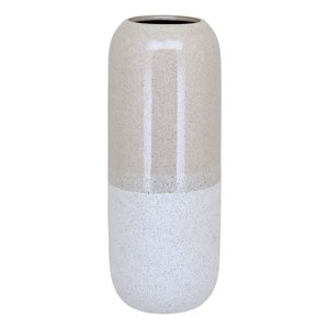 Vaso Decorativo Enfeite Casa Cerâmica 40x15x15cm Marfim