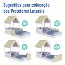 Ver imagem 3 de Cama Montessoriana com Colchão Infantil Casinha e Cercadinho - Branco C/carvalho Araguaia