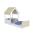 Ver imagem 2 de Cama Montessoriana com Colchão Infantil Casinha e Cercadinho - Branco C/carvalho Araguaia