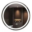 Ver mais imagens de Espelho Jateado Redondo Iluminado com Led Frio e Touch 80cm