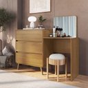 Ver imagem 1 de Cômoda Infantil com Penteadeira e 3 Gavetas Cv005 Linha Curve Completa Móveis