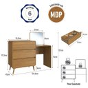 Ver imagem 2 de Cômoda Infantil com Penteadeira e 3 Gavetas Cv005 Linha Curve Completa Móveis