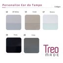Ver imagem 2 de Mesa Delta Freijó e Off-white 4 Lugares Quadrada 1,10x1,10 Madeira Maciça e Tampo de Vidro Colado