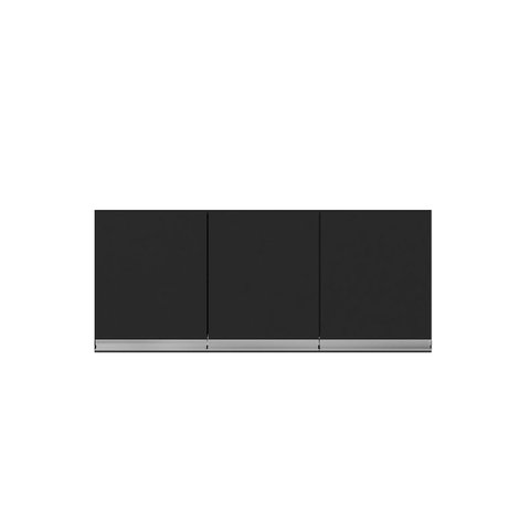 Armário Aéreo 3 Portas Andréia 120cm Preto - AJL Móveis