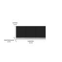 Ver imagem 2 de Armário Aéreo Preto para Cozinha Andreia 120cm C- 3 Portas - Ajl Móveis Branco