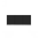 Ver imagem 1 de Armário Aéreo Preto para Cozinha Andreia 120cm C- 3 Portas - Ajl Móveis Branco