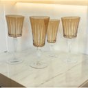 Ver imagem 2 de Conjunto Taça de Vidro para Água Âmbar Lapidada