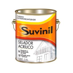 Seladora acrílica para parede 3,6 litros branco Suvinil - 1