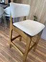 Ver imagem 3 de Kit 2 Banquetas Baixa Fenix Camurça Creme N-12