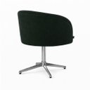 Ver imagem 2 de Poltrona Decorativa Atena Base Giratória Aluminio: Veludo Verde Militar