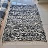 Tapete para Sala Felpudo e Peludo Estilo Boho Rustico Algodão Tear Artesanal 1,50 X 2,00 - Preto-cru - 4