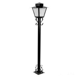 Poste de Jardim Colonial Quadrado P3 Preto 1,76Mt Ideal - 1