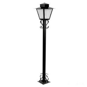 Poste de Jardim Colonial Quadrado P3 Preto 1,76Mt Ideal